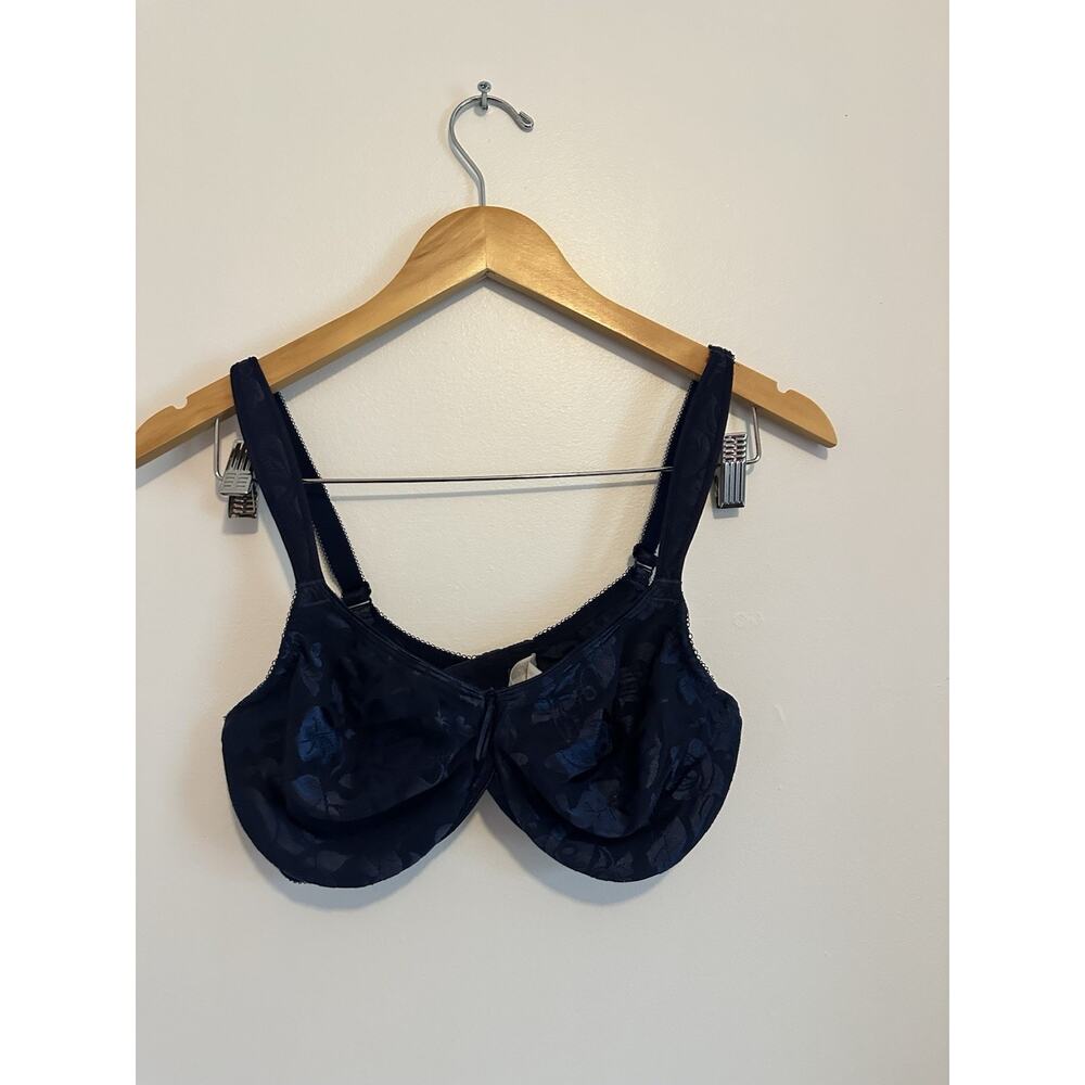 Wacoal Bra Size 36D Style #85567 Navy The Awareness Bra Full Figure Underwire
